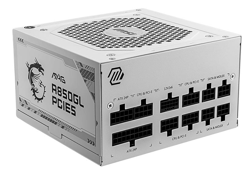 Review MSI MAG A850GL PCIE5 WHITE